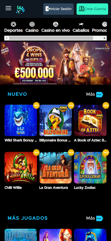 Casino Merlin Mobile screenshot